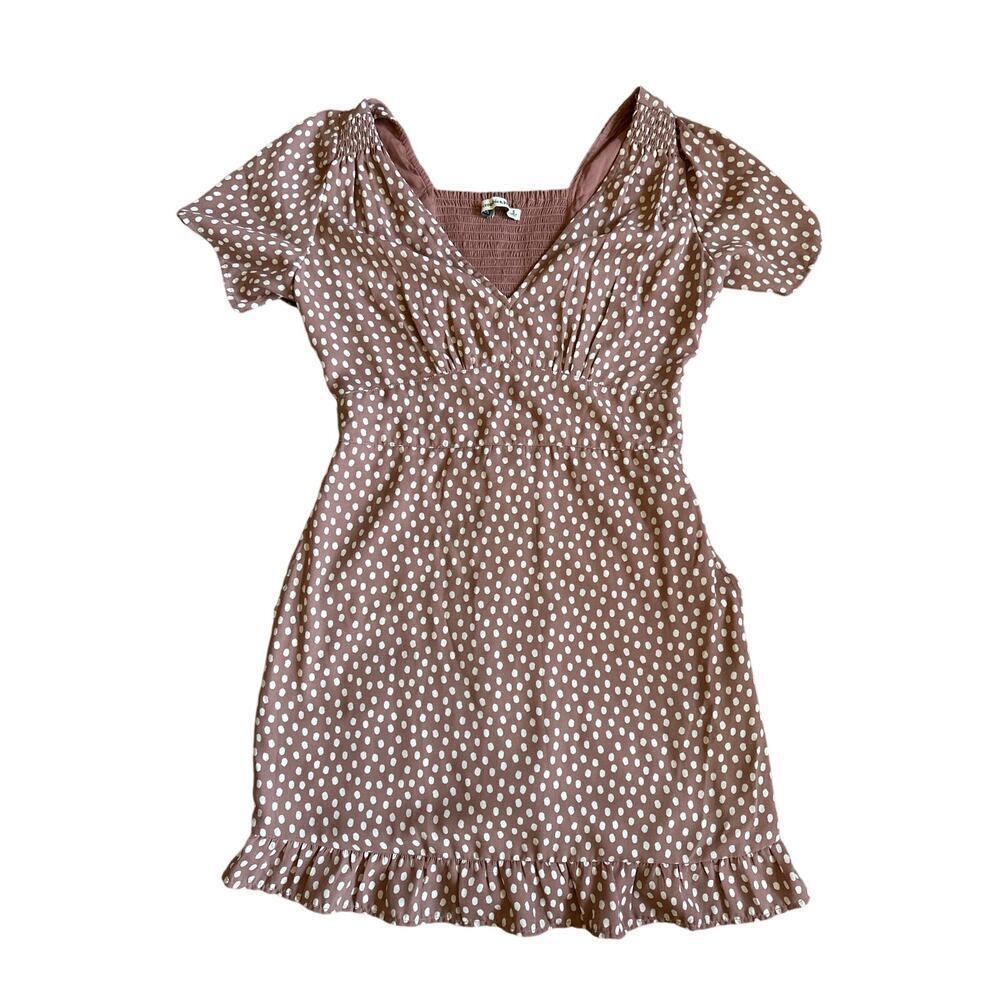 Abercrombie & Fitch Mauve Polka Dot Mini Dress